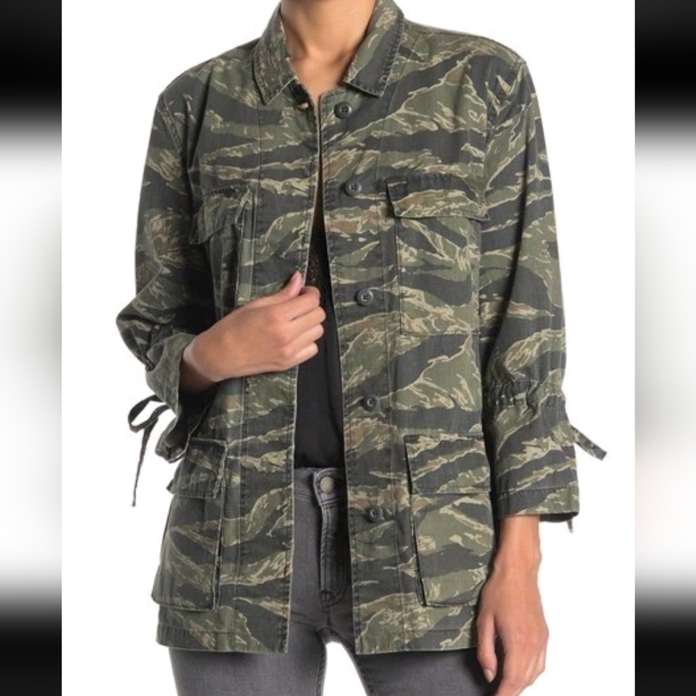 All Saints Rasko Camouflage Jacket Size L